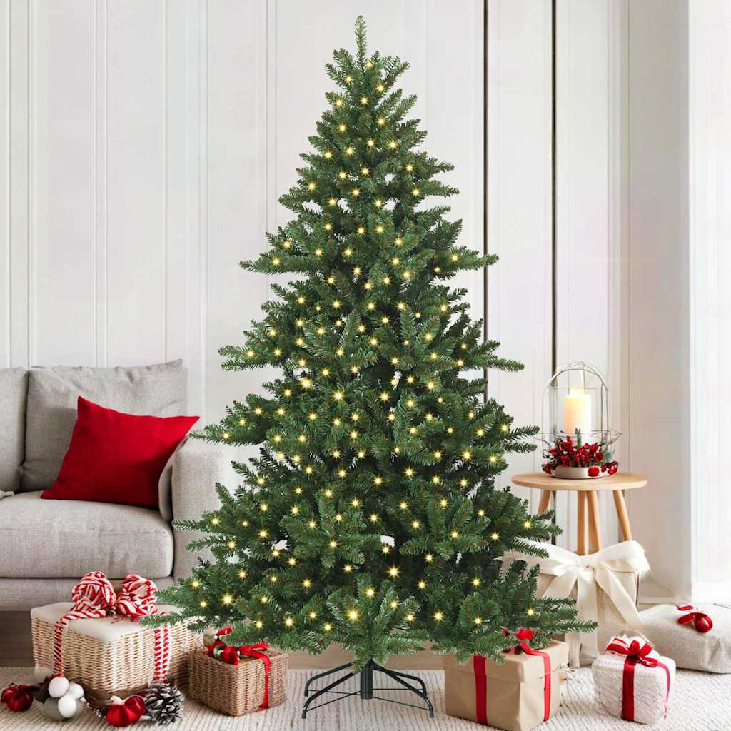 Vidaxx albero di Natale artificiale pieghevole verde 180 cm in PVC e acciaio