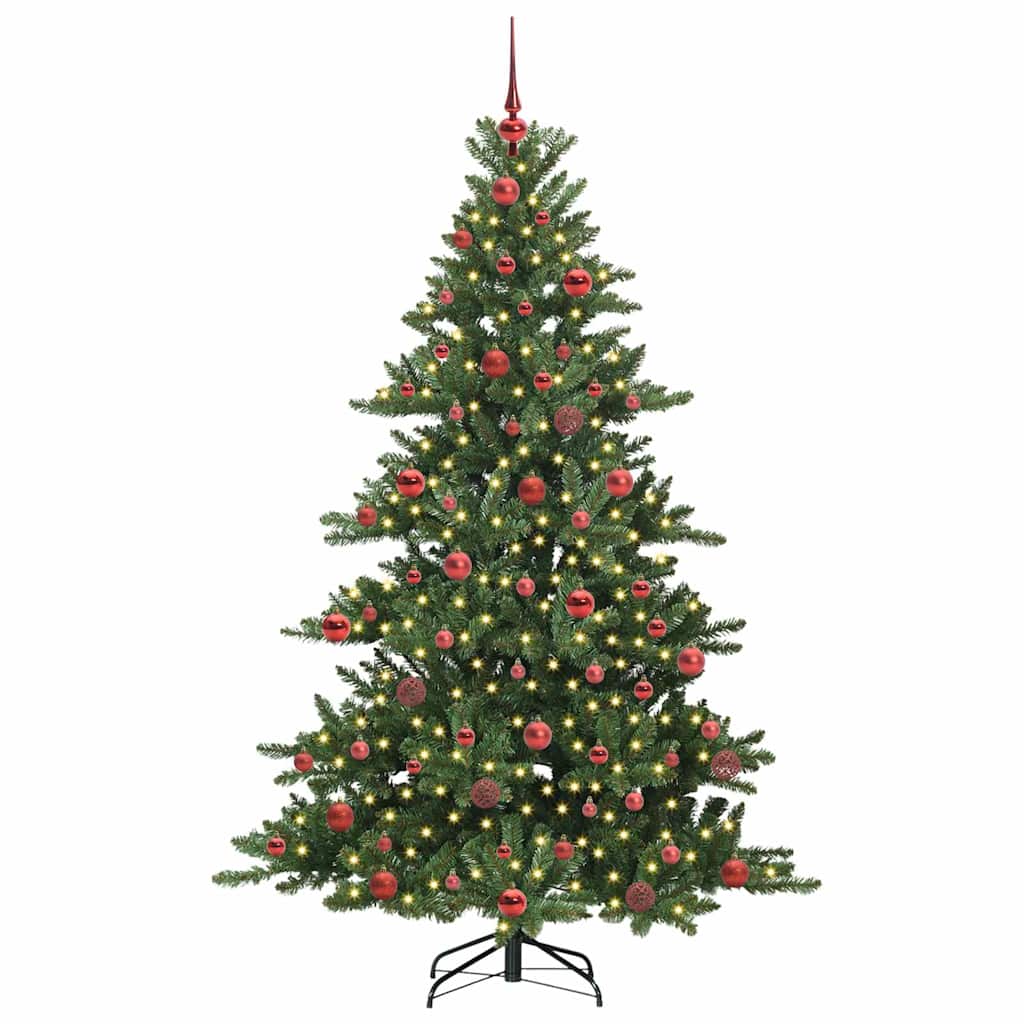 Vidaxl kunstmatige inklapbare kerstboom groen 180 cm pvc en staal