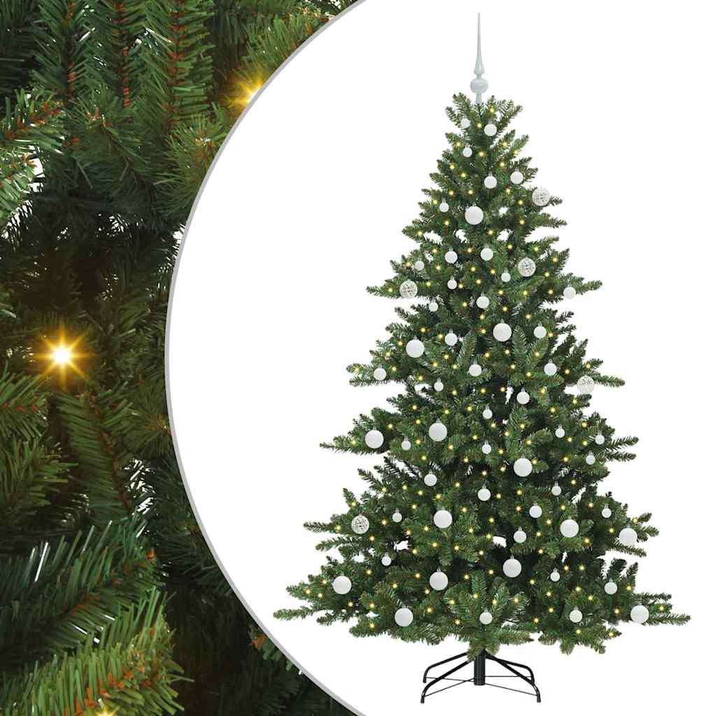 Vidaxx albero di Natale artificiale pieghevole verde 180 cm in PVC e acciaio