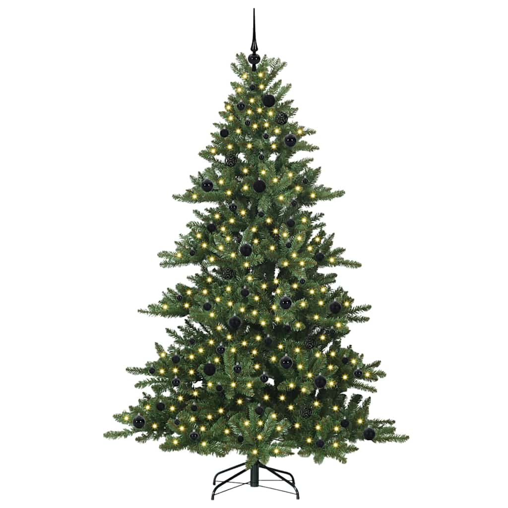 Vidaxx albero di Natale artificiale pieghevole verde 210 cm in PVC e acciaio