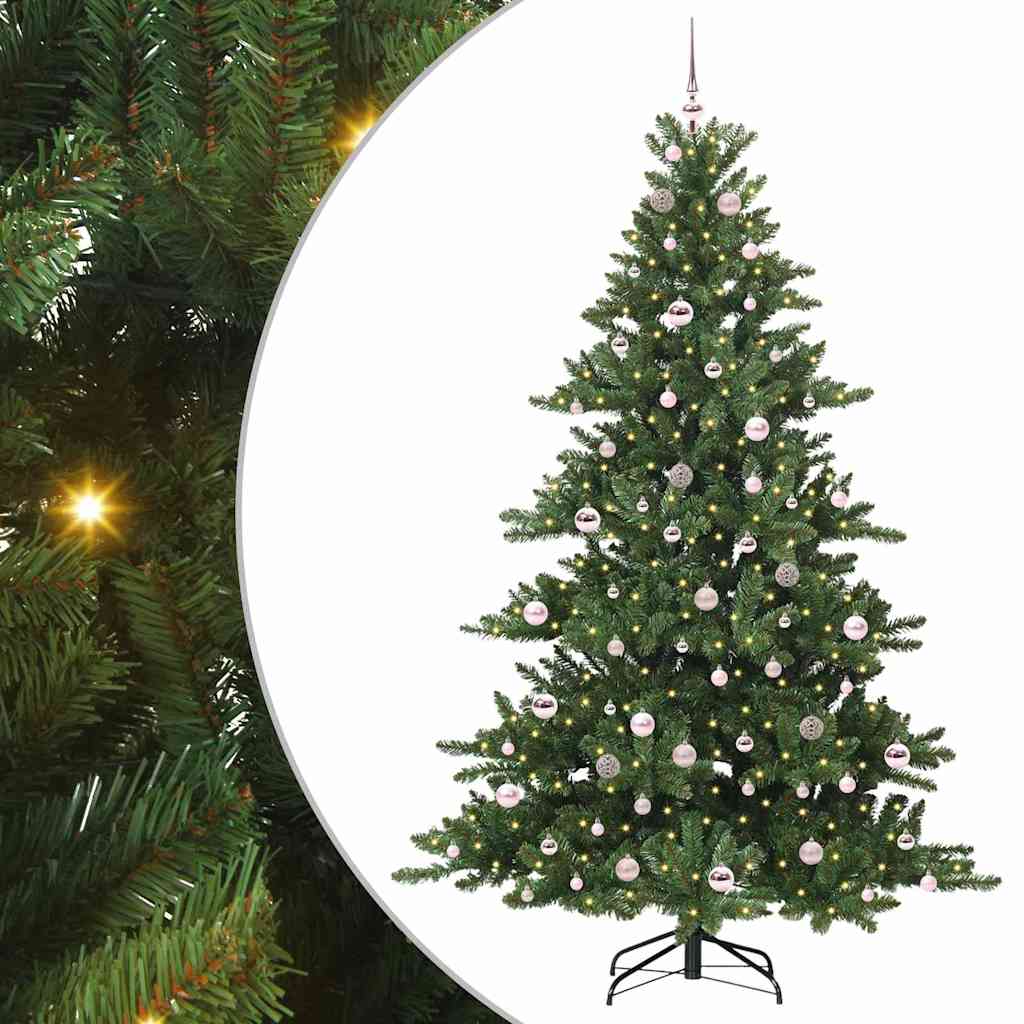 Vidaxx árbol de Navidad artificial plegable verde 210 cm PVC y acero