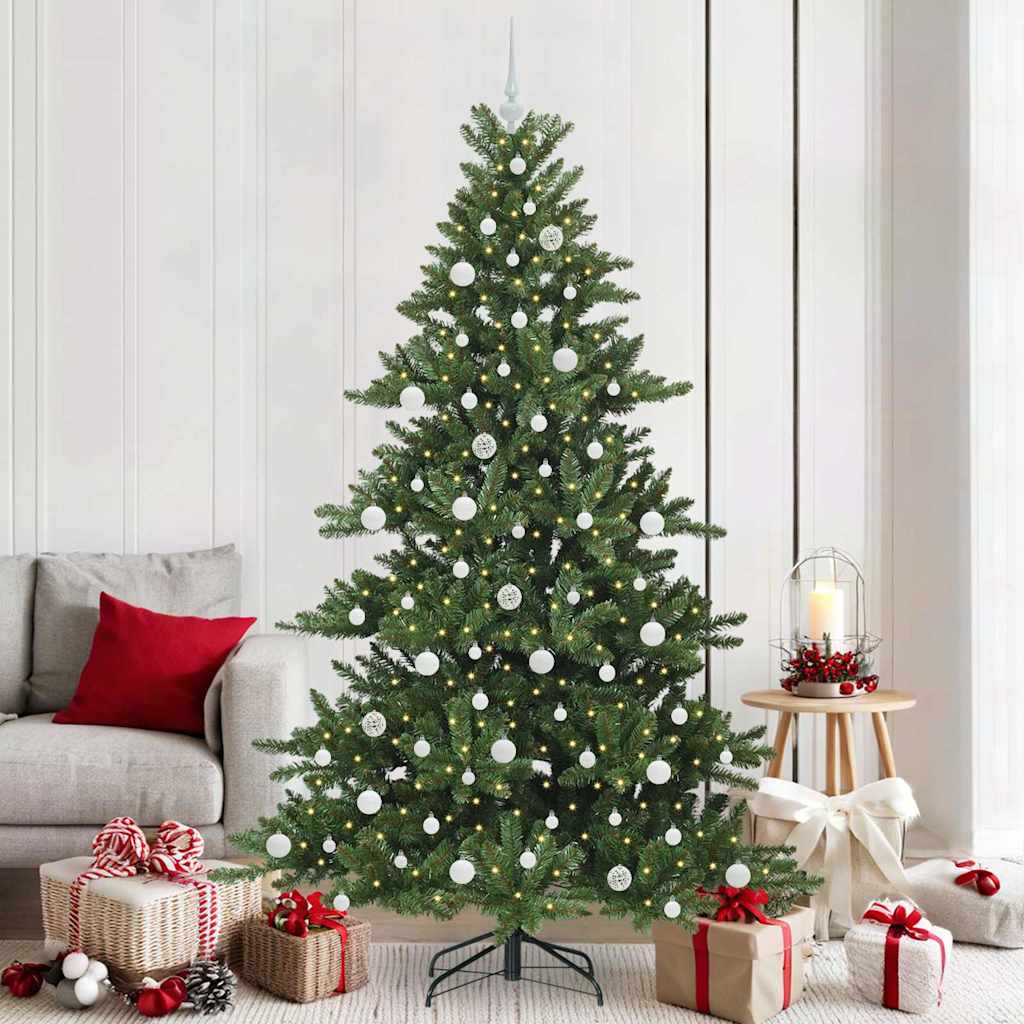 Vidaxx árbol de Navidad artificial plegable verde 210 cm PVC y acero