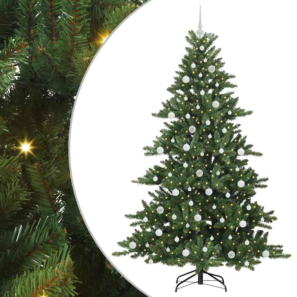 Vidaxl kunstmatige inklapbare kerstboom groen 210 cm pvc en staal