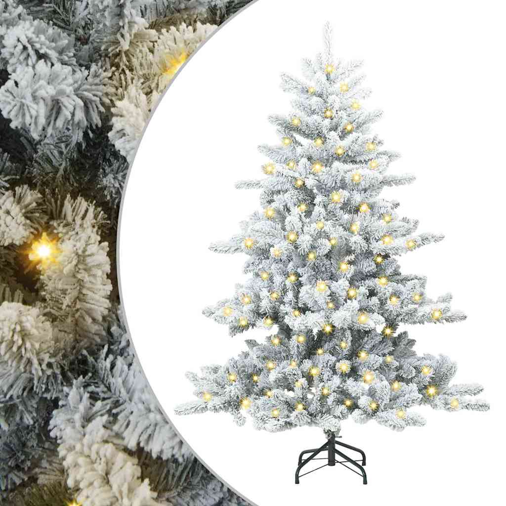 Vidaxl kunstmatige inklapbare kerstboom wit 150 cm pvc en staal
