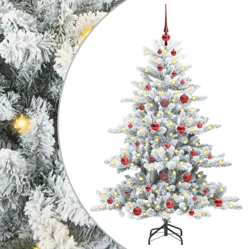 Albero di Natale pieghevole artificiale Vidaxx bianco 150 cm in PVC e acciaio