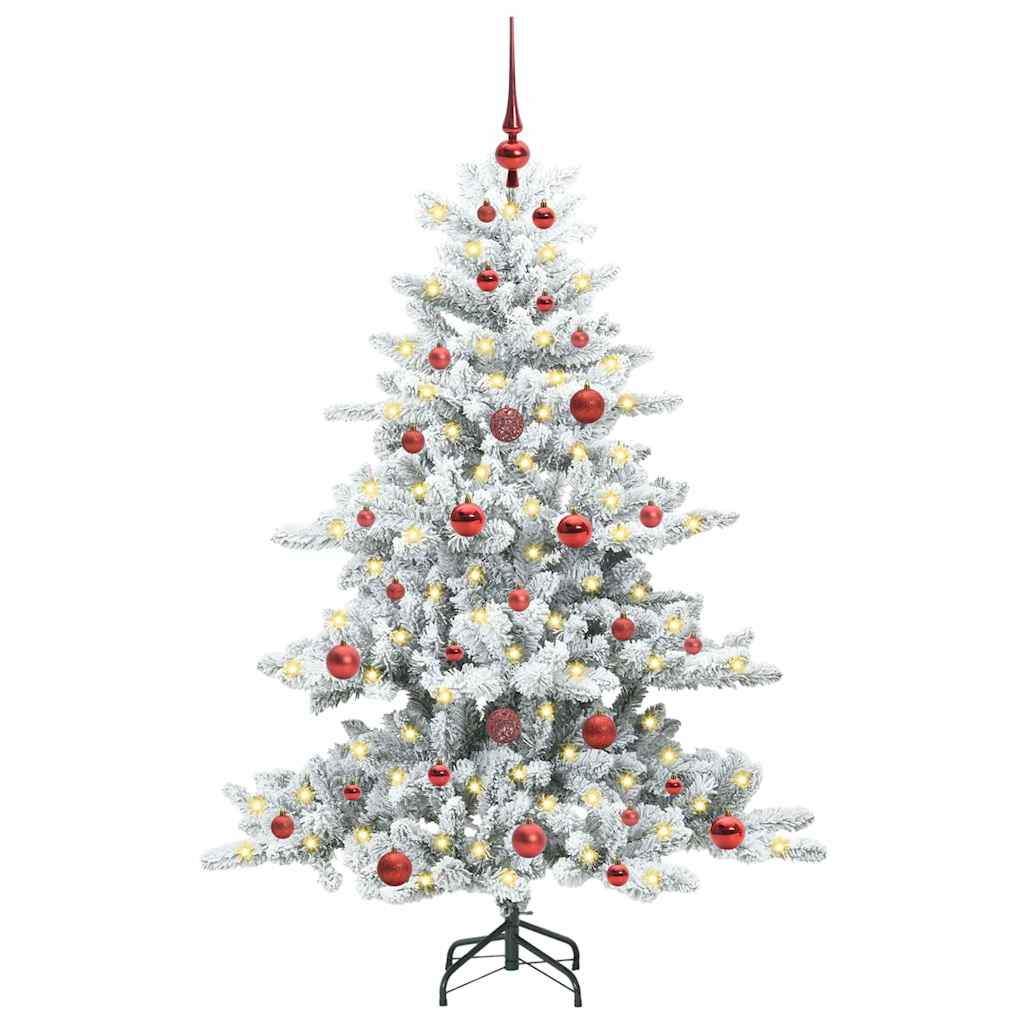 Albero di Natale pieghevole artificiale Vidaxx bianco 150 cm in PVC e acciaio