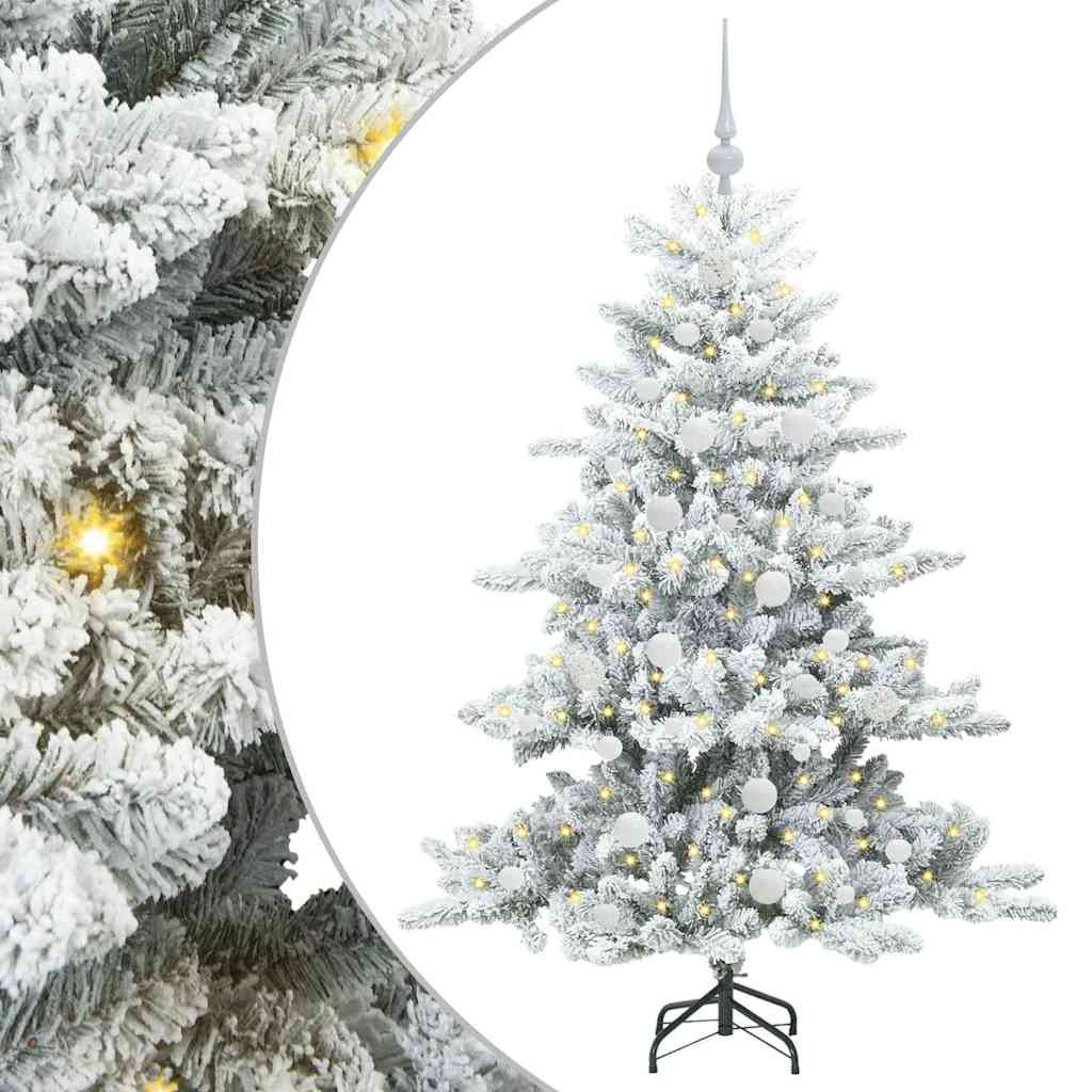 Albero di Natale pieghevole artificiale Vidaxx bianco 150 cm in PVC e acciaio