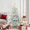 Vidaxx árbol de Navidad artificial plegable blanco 150 cm PVC y acero