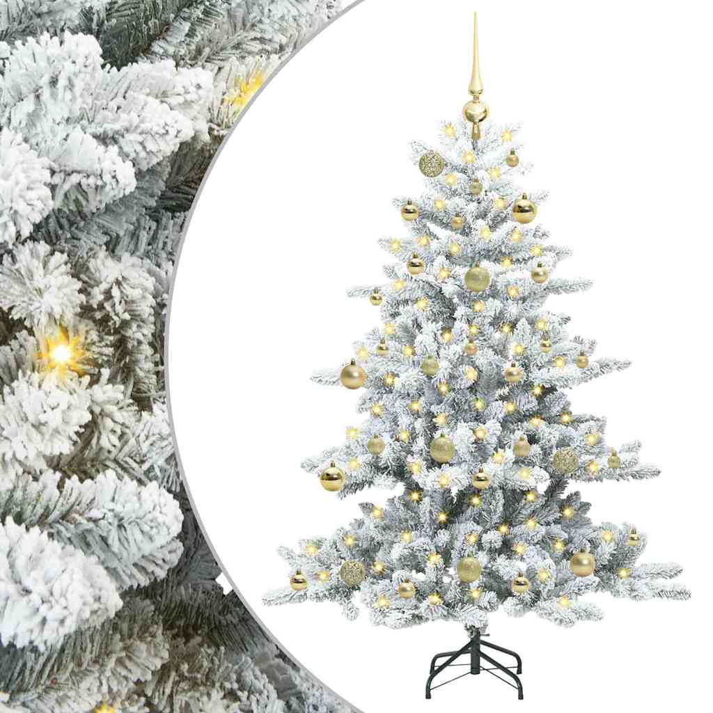 Vidaxx árbol de Navidad artificial plegable blanco 150 cm PVC y acero