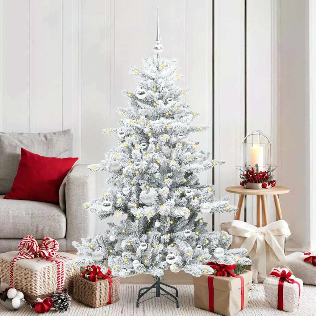 Vidaxx árbol de Navidad artificial plegable blanco 150 cm PVC y acero