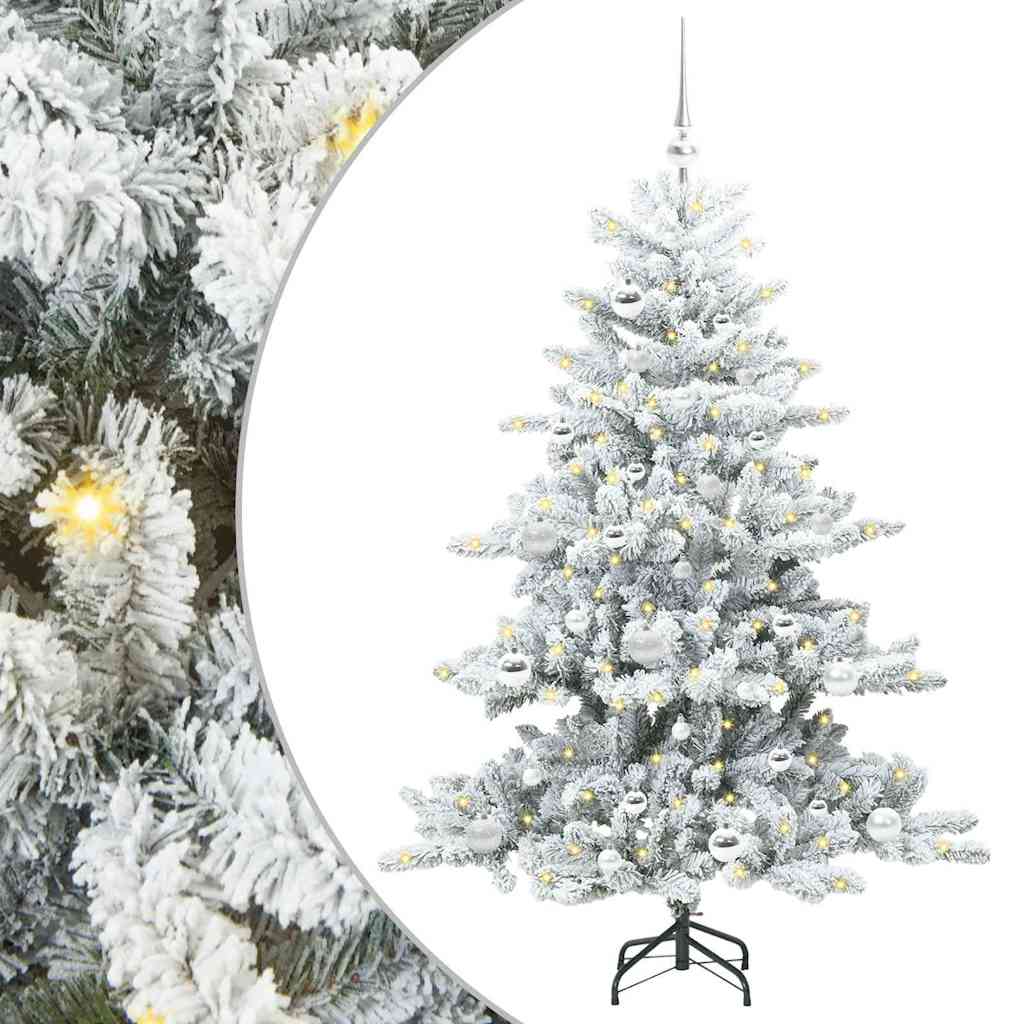 Vidaxx árbol de Navidad artificial plegable blanco 150 cm PVC y acero