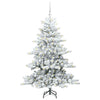 Vidaxx árbol de Navidad artificial plegable blanco 150 cm PVC y acero