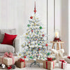 Albero di Natale pieghevole artificiale Vidaxx bianco 150 cm in PVC e acciaio