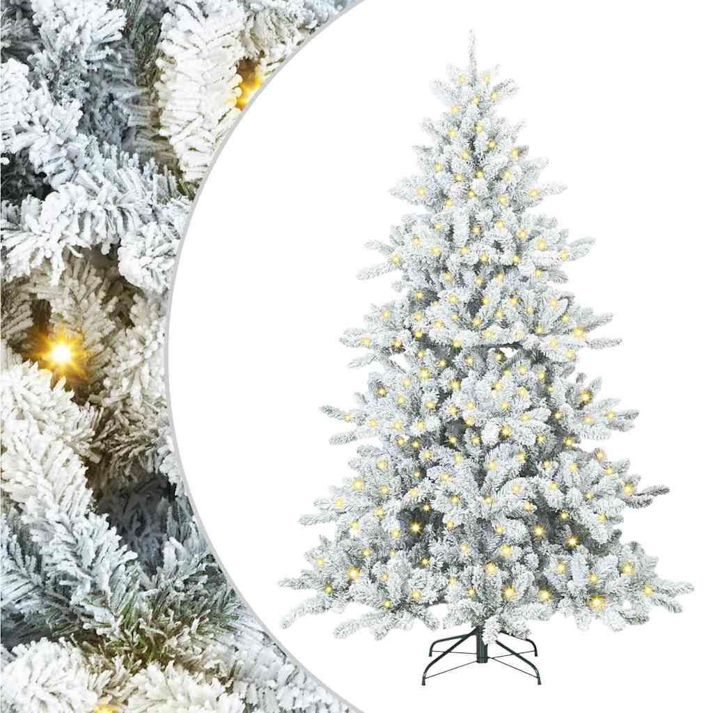 Albero di Natale pieghevole artificiale Vidaxx bianco 180 cm in PVC e acciaio