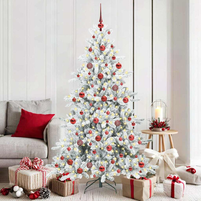 Vidaxx árbol de Navidad artificial plegable blanco 180 cm PVC y acero