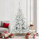 Vidaxx árbol de Navidad artificial plegable blanco 180 cm PVC y acero