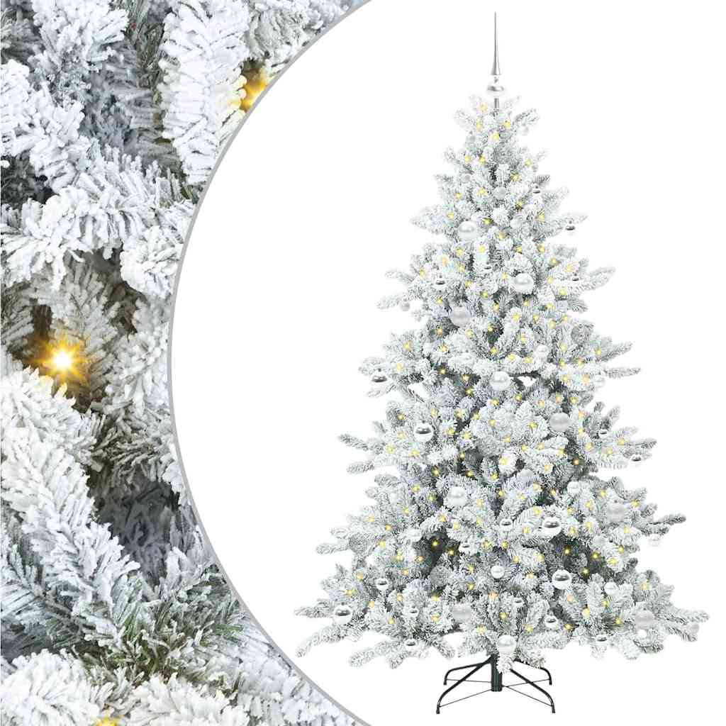 Vidaxx árbol de Navidad artificial plegable blanco 180 cm PVC y acero