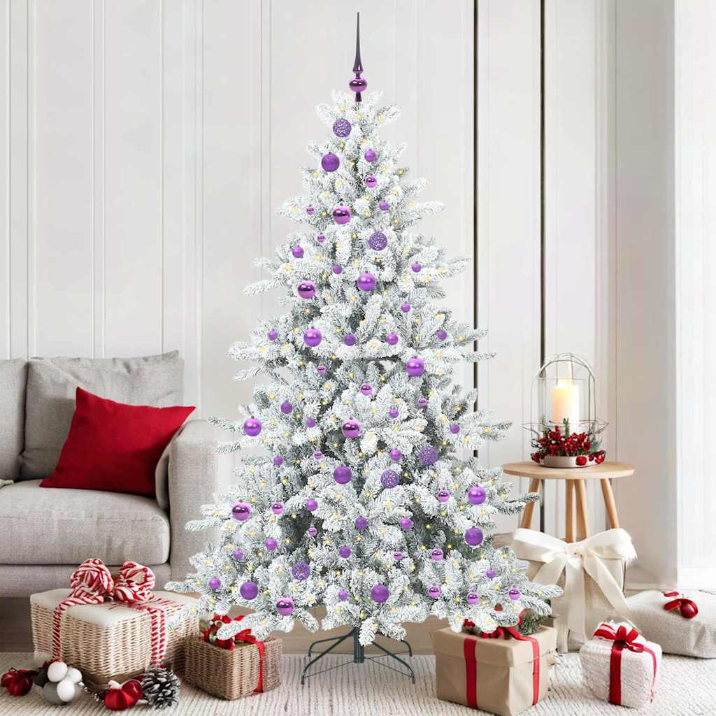 Vidaxx árbol de Navidad artificial plegable blanco 180 cm PVC y acero