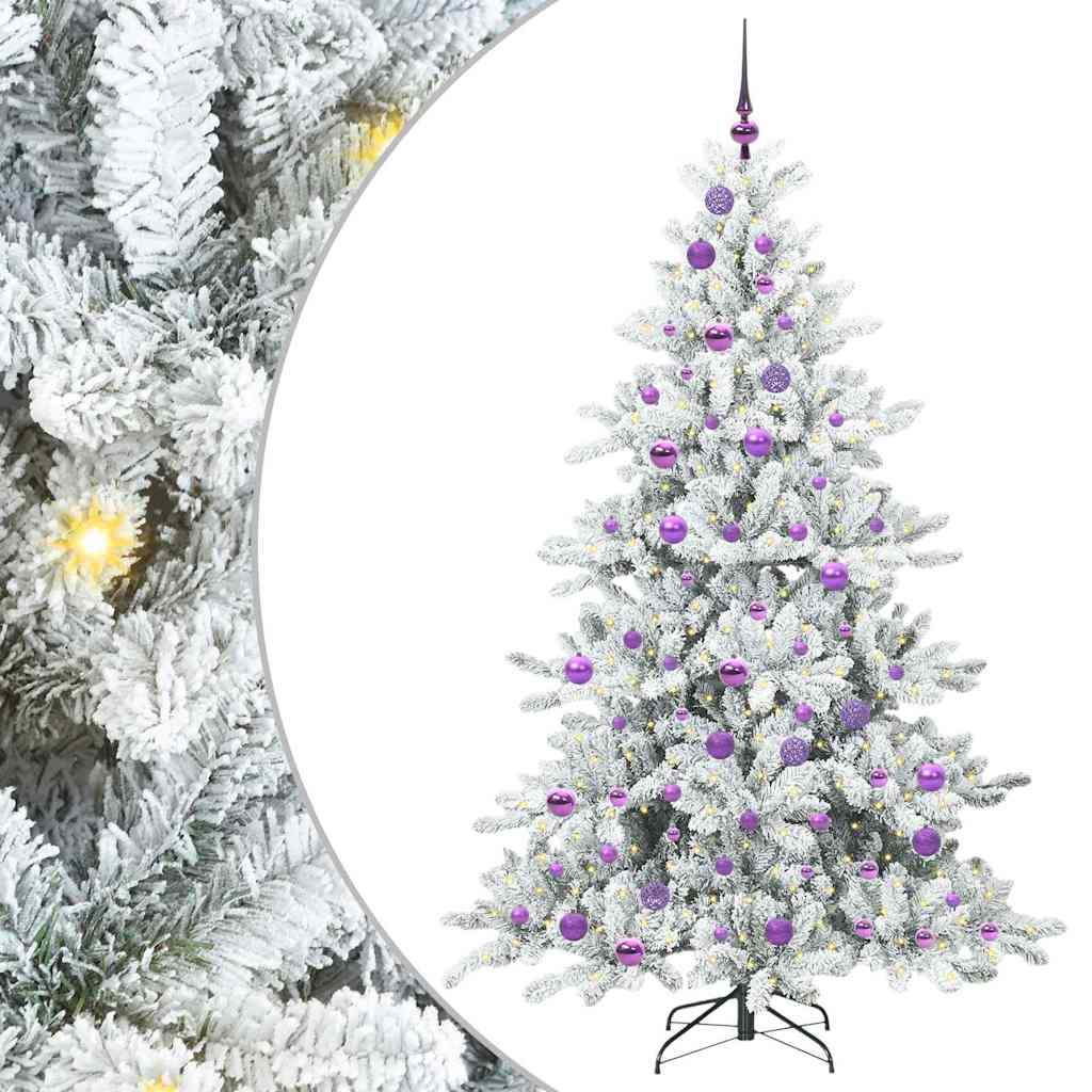 Vidaxx árbol de Navidad artificial plegable blanco 180 cm PVC y acero