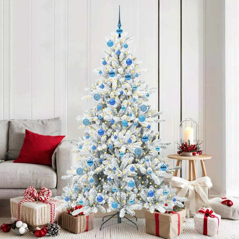 Vidaxx árbol de Navidad artificial plegable blanco 180 cm PVC y acero