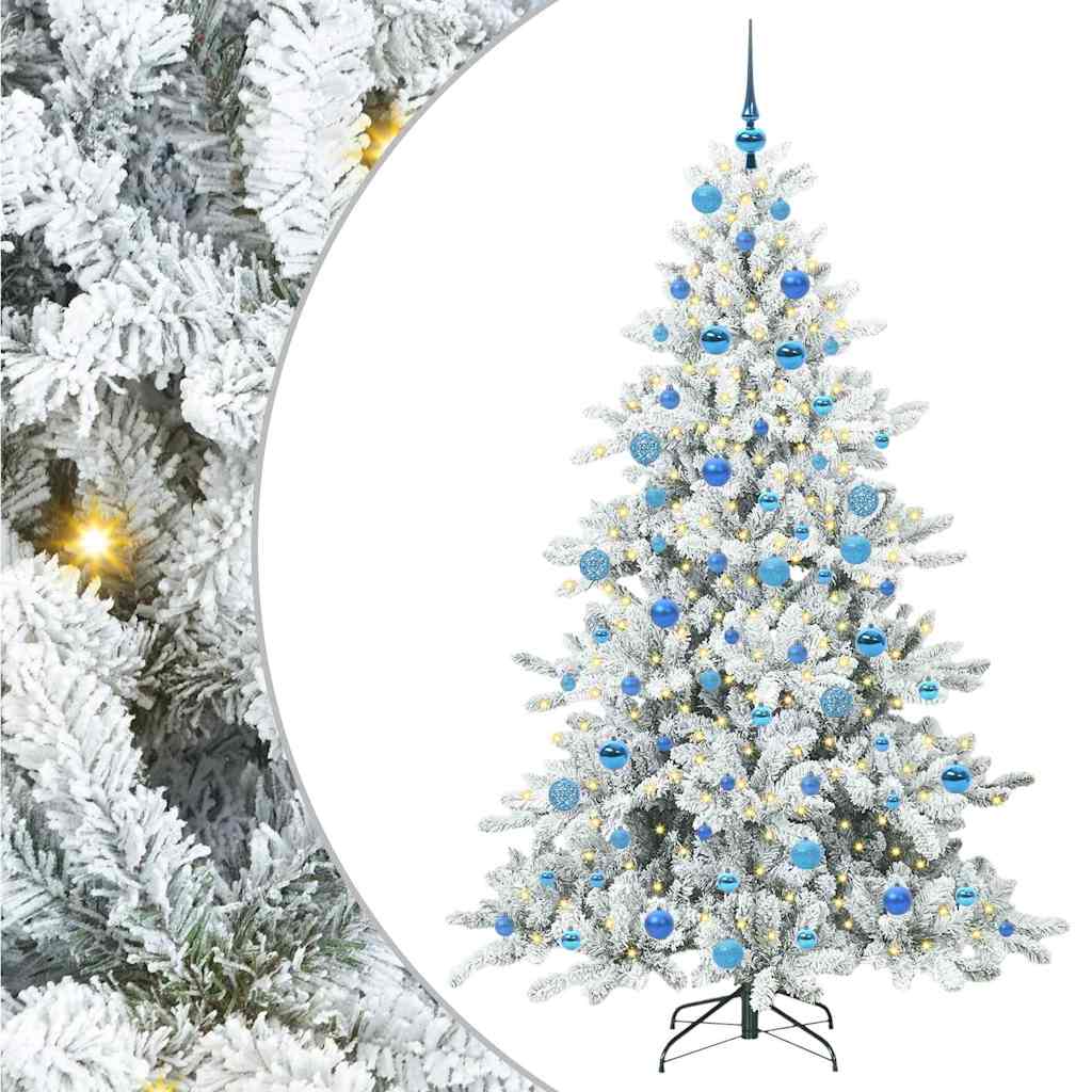 Albero di Natale pieghevole artificiale Vidaxx bianco 180 cm in PVC e acciaio