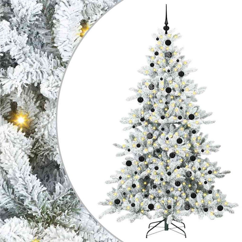 Vidaxx árbol de Navidad artificial plegable blanco 210 cm PVC y acero