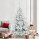 Vidaxx árbol de Navidad artificial plegable blanco 210 cm PVC y acero