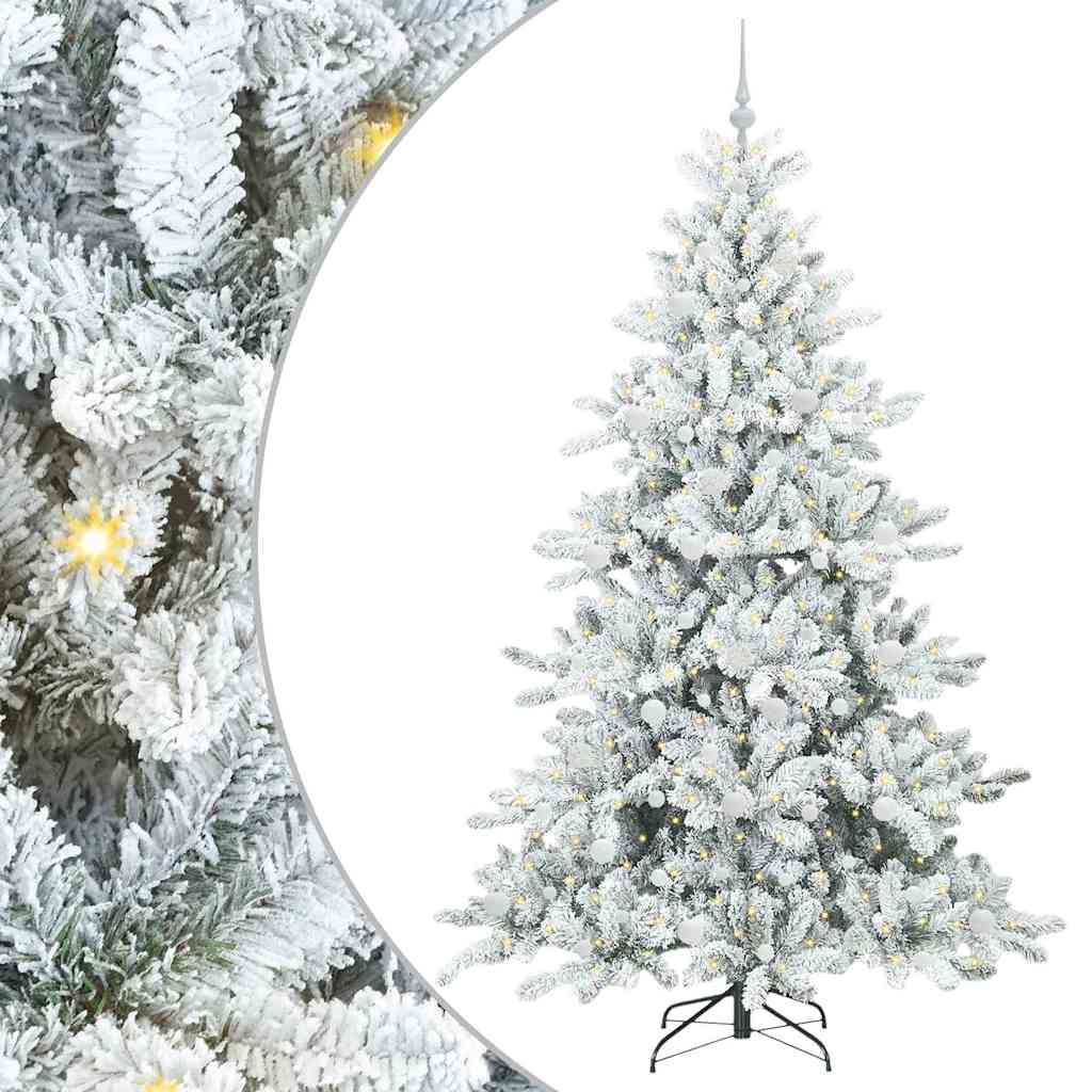Vidaxx árbol de Navidad artificial plegable blanco 210 cm PVC y acero