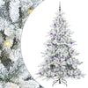 Vidaxl kunstmatige inklapbare kerstboom wit 210 cm pvc en staal