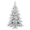 Vidaxl kunstmatige inklapbare kerstboom wit 210 cm pvc en staal