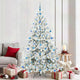 Vidaxx árbol de Navidad artificial plegable blanco 210 cm PVC y acero