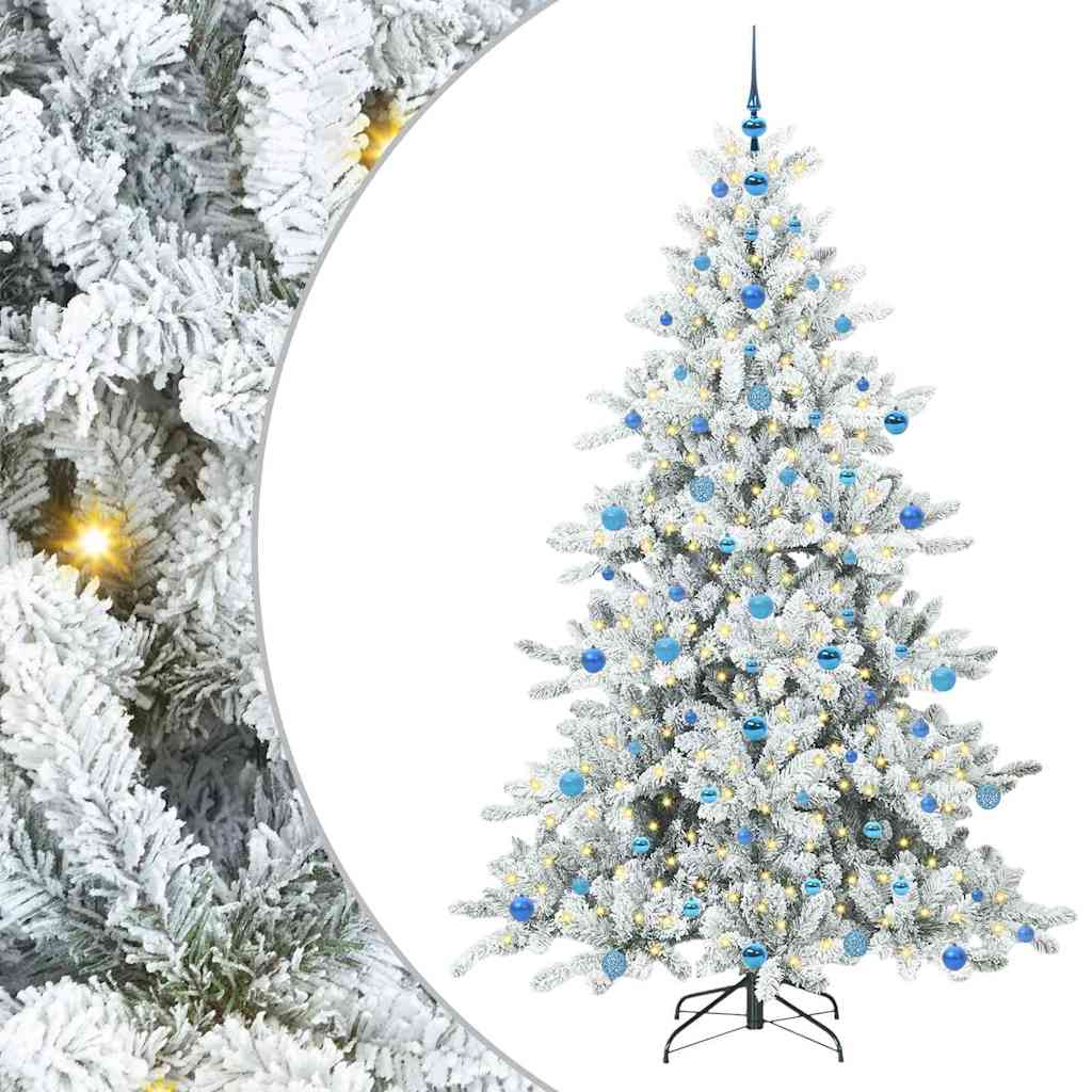 Vidaxx árbol de Navidad artificial plegable blanco 210 cm PVC y acero