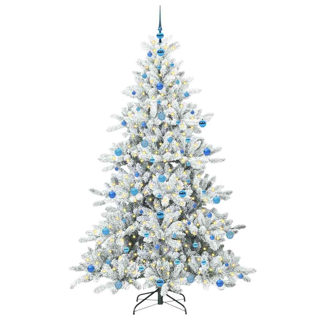 Vidaxx árbol de Navidad artificial plegable blanco 210 cm PVC y acero