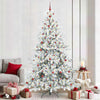 Vidaxx árbol de Navidad artificial plegable blanco 240 cm PVC y acero
