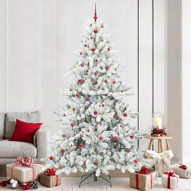 Vidaxx árbol de Navidad artificial plegable blanco 240 cm PVC y acero