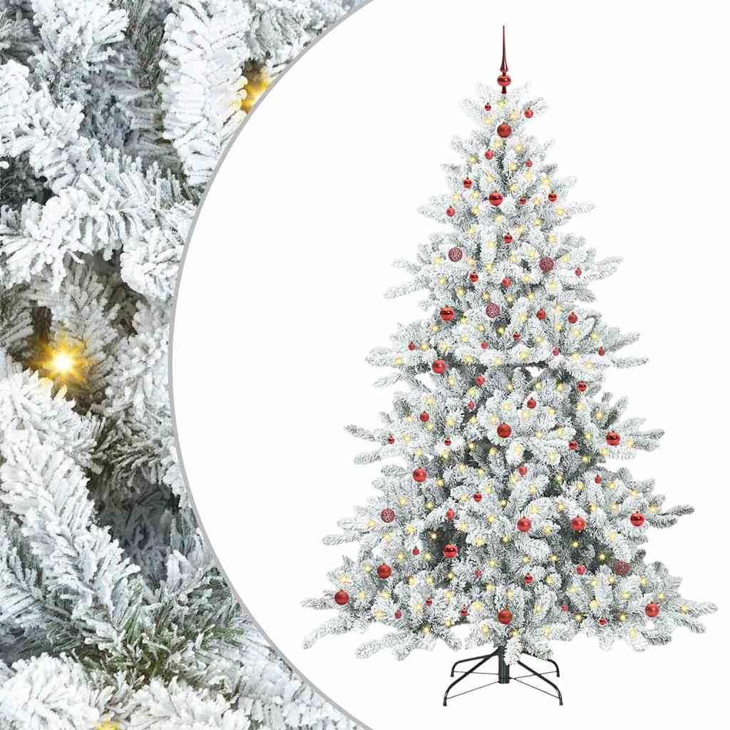 Vidaxx árbol de Navidad artificial plegable blanco 240 cm PVC y acero