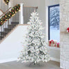 Vidaxx árbol de Navidad artificial plegable blanco 240 cm PVC y acero