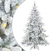 Vidaxl kunstmatige inklapbare kerstboom wit 240 cm pvc en staal