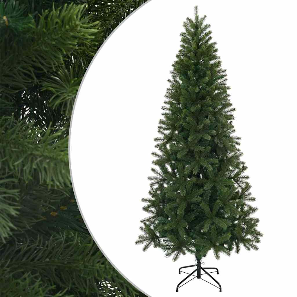 Vidaxl kunstkerstboom met standaard groen 240 cm pvc, pe en staal
