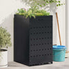 Carro de almacenamiento giratorio Vidaxx con techo de jardinera para contenedor individual de 240 l, negro