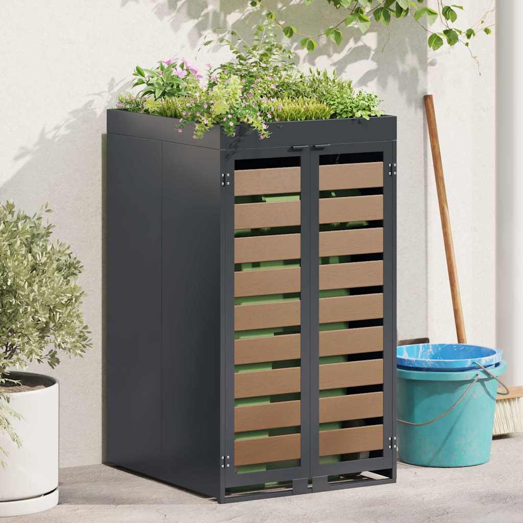 Vidaxl afvalcontaineropslag met plantenbakdak voor 240l container