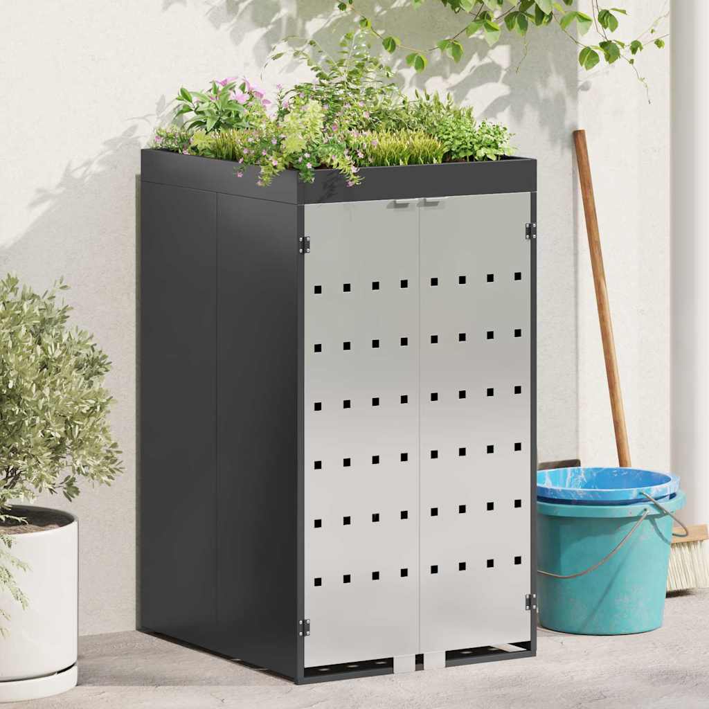 Vidaxl afvalcontaineropslag met plantenbakdak voor 240l container