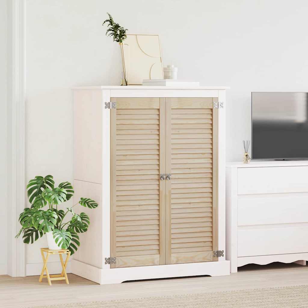 Vidaxx puerta de armario 2 piezas madera de pino maciza natural 110 x 2,1 x 39,5 cm