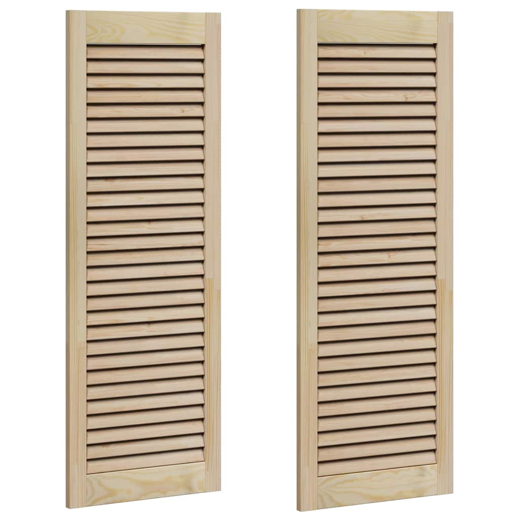 Vidaxx puerta de armario 2 piezas madera de pino maciza natural 110 x 2,1 x 39,5 cm