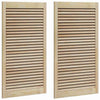 Vidaxl kastdeur 2 pcs naturel 110 x 2,1 x 59,5 cm massief grenenhout