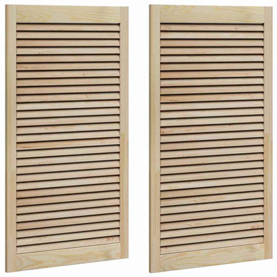 Anta dell'armadio Vidaxx 2 pezzi naturale 110 x 2,1 x 59,5 cm in legno di pino massiccio