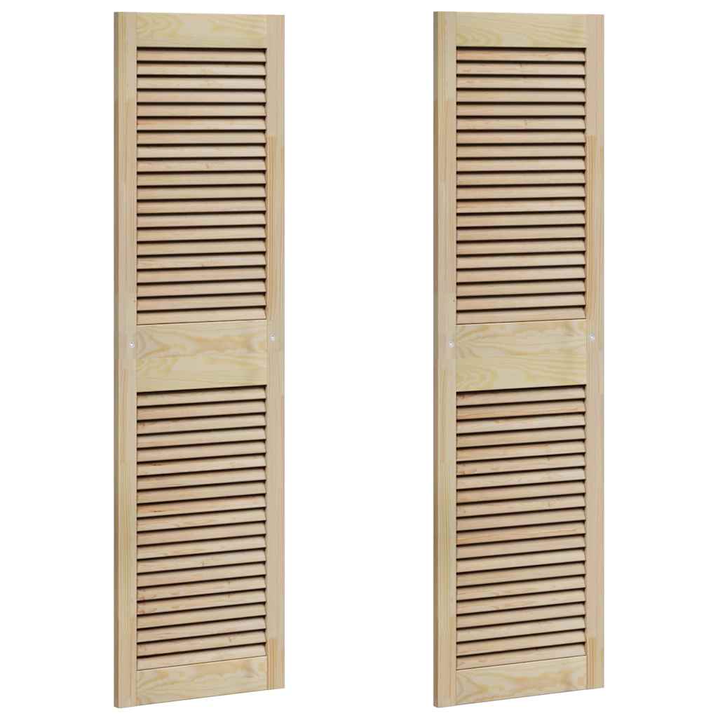 Vidaxx puerta de armario 2 piezas madera de pino maciza natural 39,5 x 2,1 x 140,5 cm