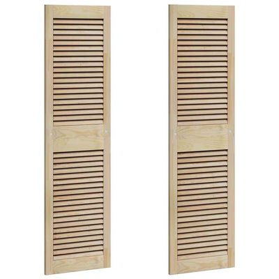 Anta dell'armadio Vidaxx 2 pezzi naturale 39,5 x 2,1 x 140,5 cm in legno di pino massiccio