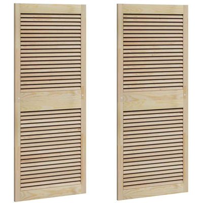 Anta dell'armadio Vidaxx 2 pezzi naturale 140,5 x 2,1 x 59,5 cm in legno di pino massiccio