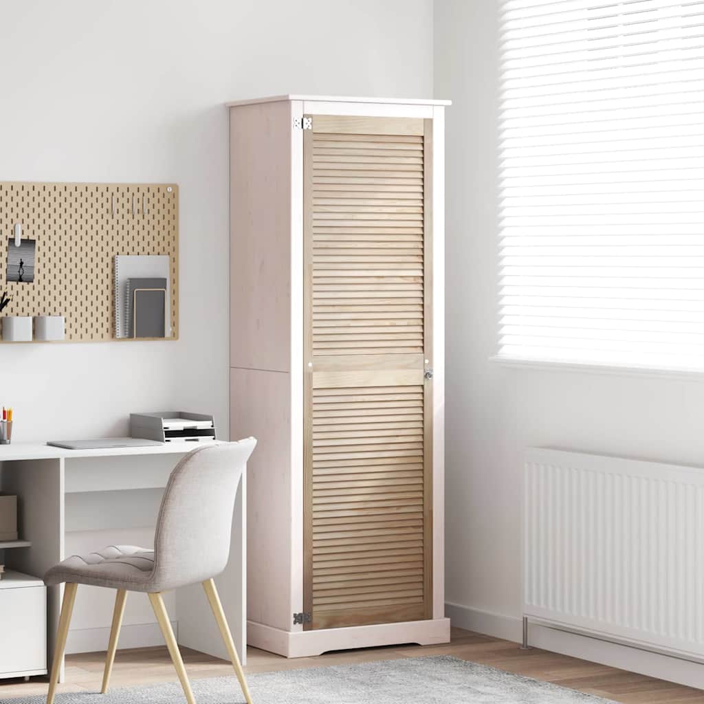 Vidaxx puerta de armario natural 201 x 2,1 x 59,5 cm madera maciza de pino
